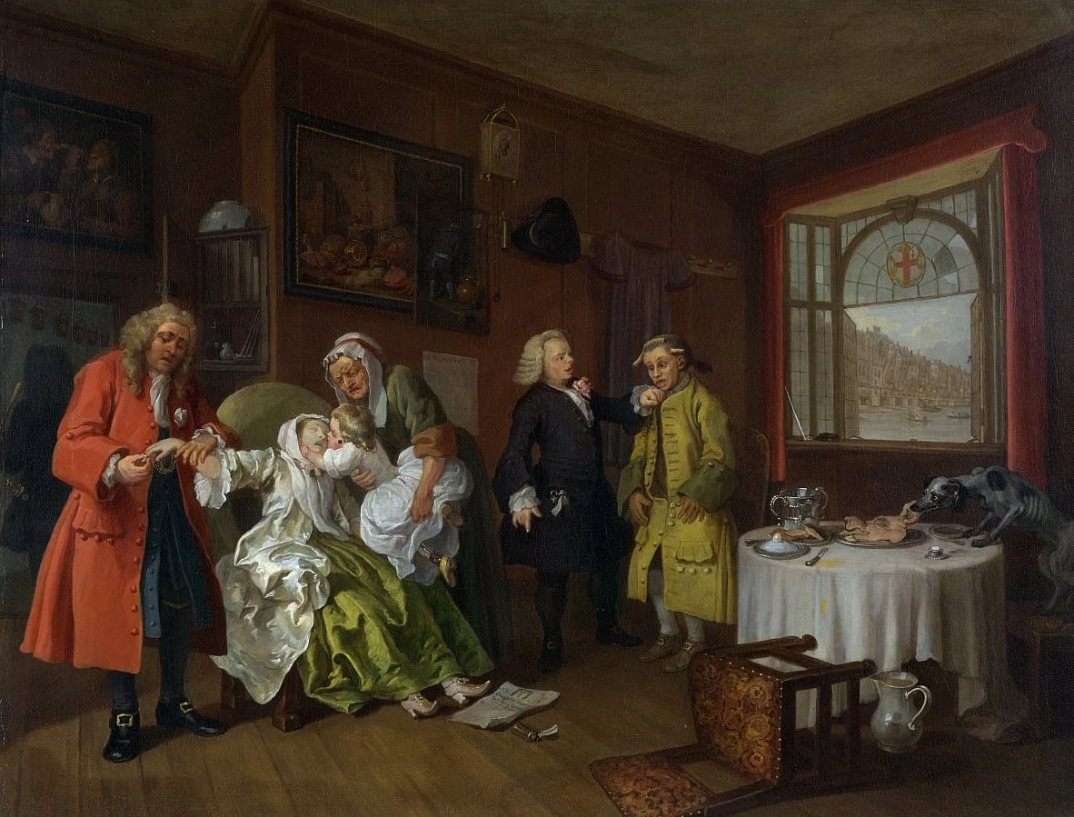 Matrimonio alla moda - la signora morta, National Gallery Londra